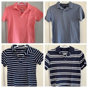 LOT of 5 Pieces Boy Medium Short Sleeve Polo Shirts